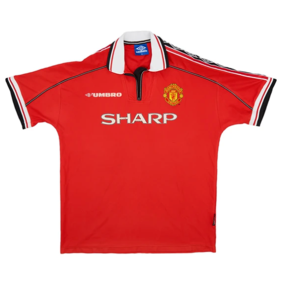 (David Beckham #7) Manchester united home shirt 1998-99
