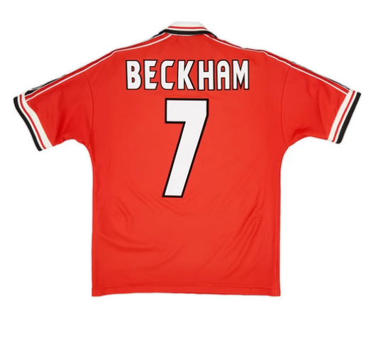 (David Beckham #7) Manchester united home shirt 1998-99